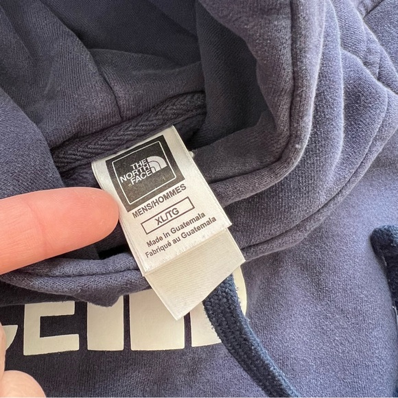 022 - VINTAGE 00s THE NORTH FACE DARK NAVY BLUE MOUNTAIN SWEATSHIRT HOODIE - Picture 2 of 4